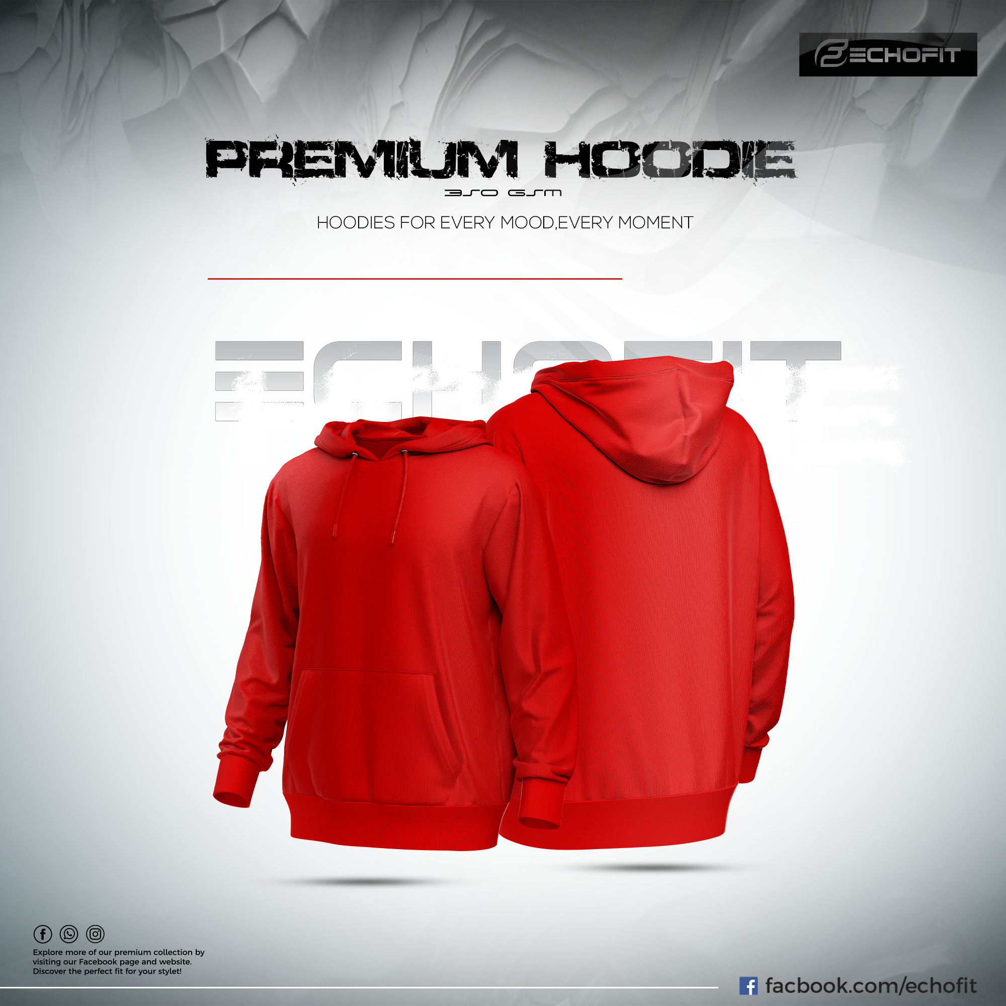 Premium Red Hoodie