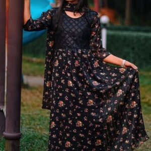 China Georgette Gown Three Piece