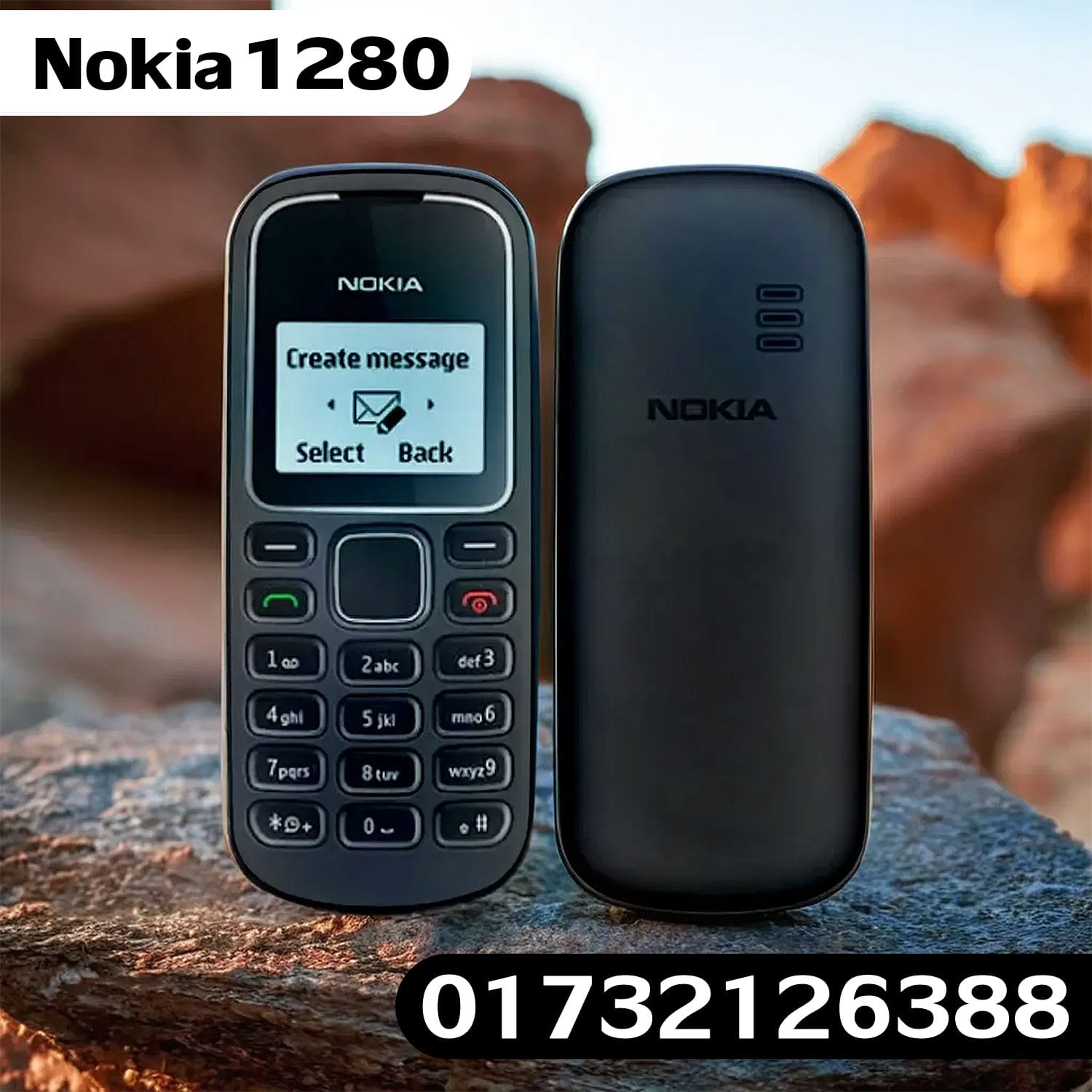 Nokia 1280 Original Button Mobile Single Sim - Image 6