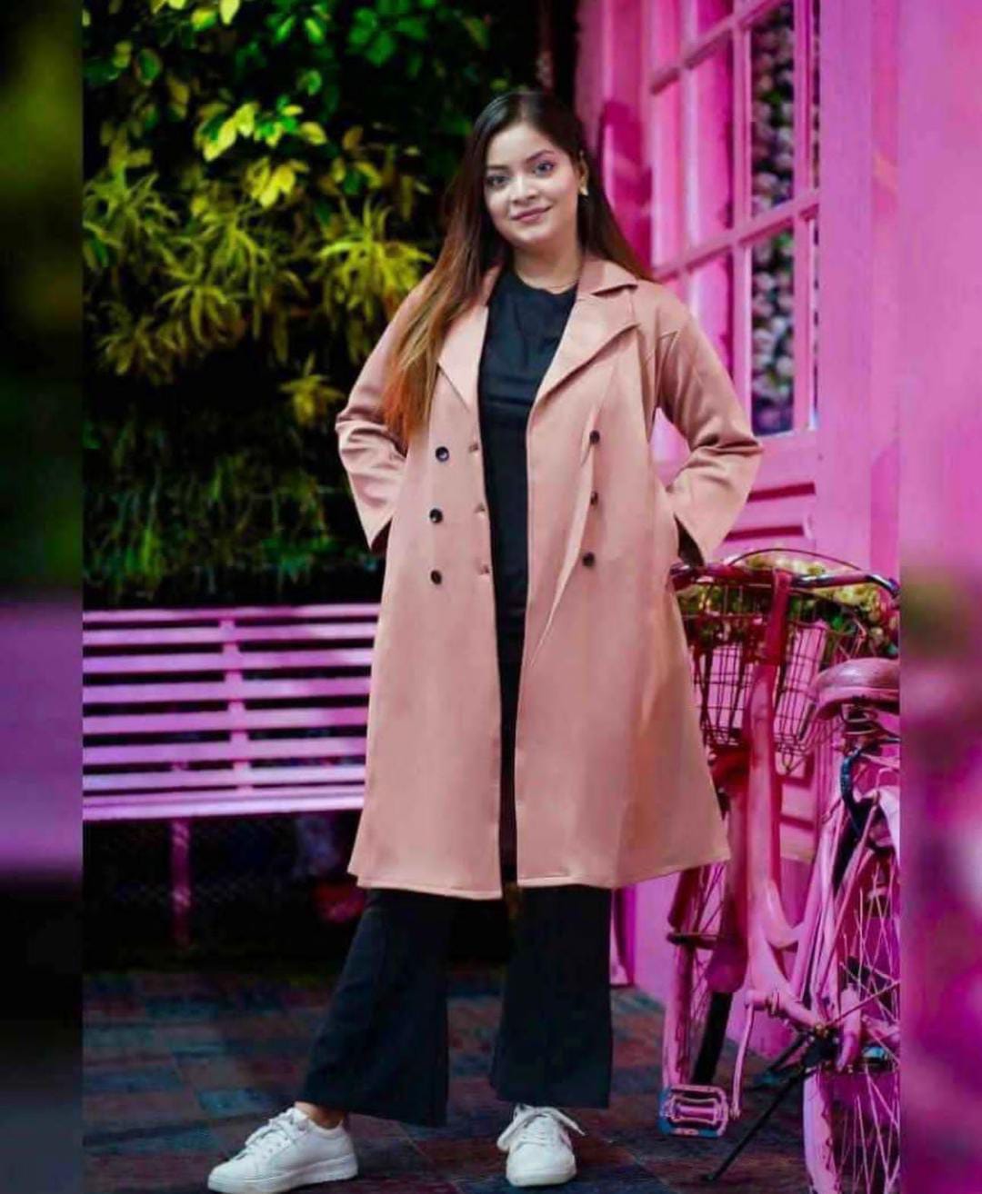 Stylish Ladies Overcoat Premium Winter Fur Long Coat - Image 3
