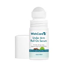 WishCare Underarm Roll On Serum 50ml | 5% AHA & 3% Kojic Acid for Brightening & Odour Control - Roll On Deo for Women & Men- Long Lasting Aqua Fragrance