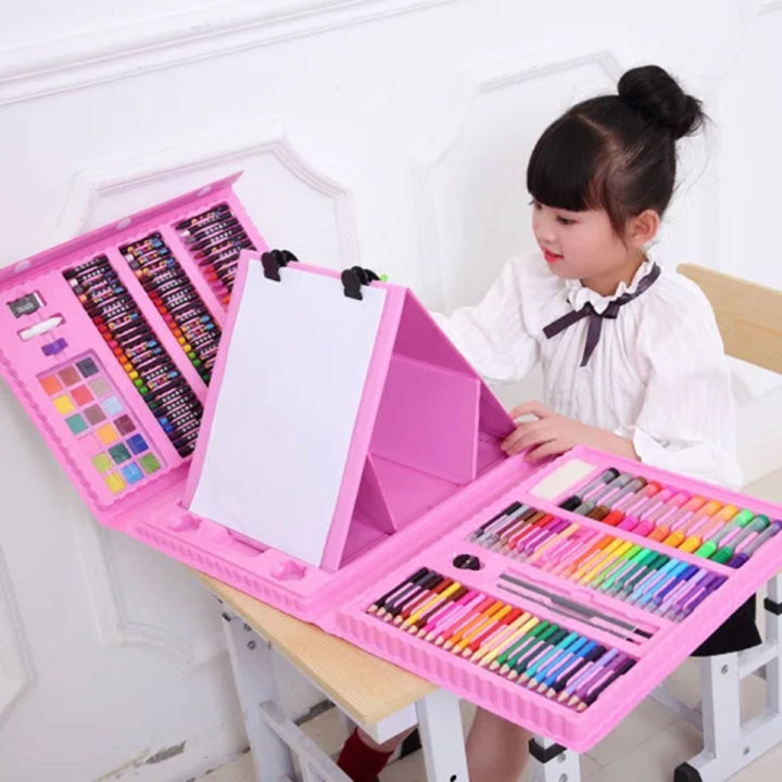 208 Pcs Art Set – Complete Drawing & Painting Kit for Kids & Artists