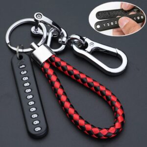 Special Phone Number Anti-Lost Phone Number Key Ring Keychain for Car and Motorbike
