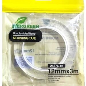 Evergreen Nano Tape Double Sided Tape Transparent Reusable Waterproof Adhesive Tapes 3m * 30mm